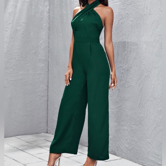 SHEIN Crisscross Backless Jumpsuit - Picture 1 of 4